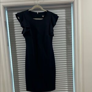 Tommy Hilfiger Navy Blue Ruffle Sleeve Dress